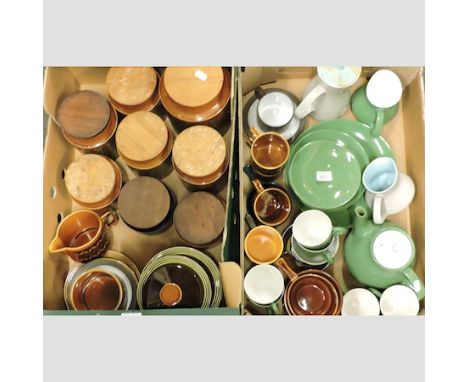 A collection of Hornsea and Poole pottery