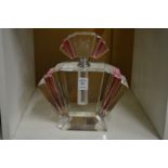 A large Art Deco style cut glass scent bottle (faults).