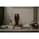 Decorative china and glassware.