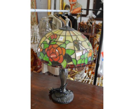 A Tiffany style lamp.