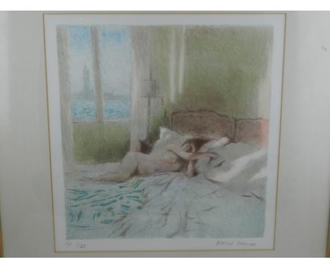 Bernard Dunstan RA, 'Morning Venice', lithograph, signed in pencil lower right, numbered 1/20. H.35cm W.34cm