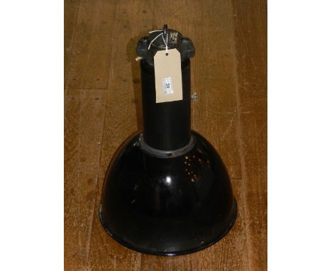 A black industrial hanging lamp. H.52cm