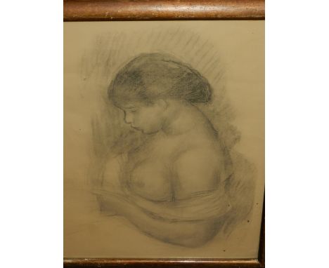 After Pierre-Auguste Renoir (1841-1919), a portrait study of a nude, heliogravure. H.56cm W.42cm
