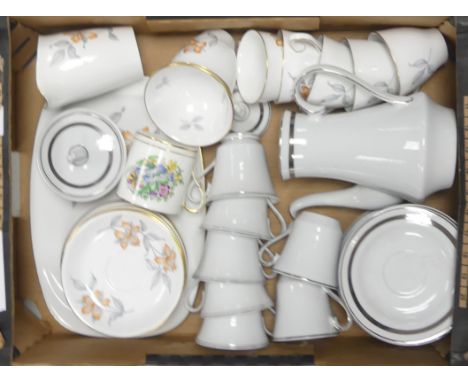 China Part Tea Sets Including Spode Floral Pattern (T379F)Oval Serving Tray, Cups &amp; Saucers, Side Plates, Milk Jug and Su