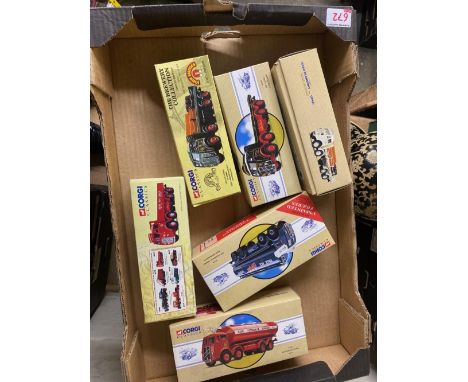 A collection of Corgi Classic E.R.F Toy Lorries to include Flatbed with chains/barrels flowers, Flatbed Eddie Stobart, John S