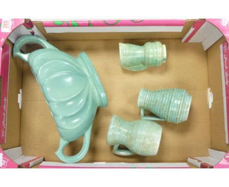 A Selection Of Stoneware Drip Ware Including Jugs and  a Large Handled Planter With Frog  (1Tray)