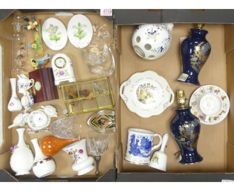 Mixed Ceramics including Wedgwood Susie Cooper Design Flower Motif Bud Vase, Various Coalport Vases, Oval Raised Flower Desig