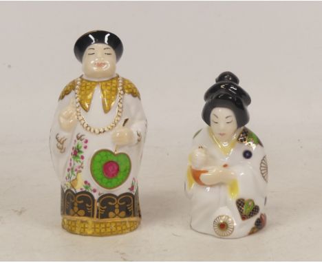 Royal Worcester Candle Snuffer Mandarin Man And Geisha Girl (2)