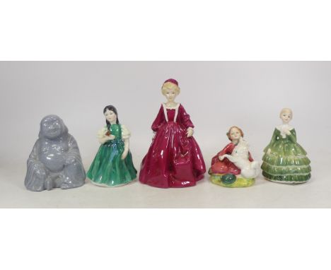 Five Ceramic Figures to include One Royal Worcester 'Grandmother's Dress' 3081, Three Royal Doulton: 'Francine' HN2422, 'Home