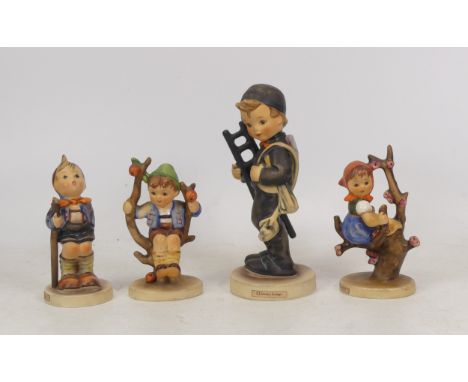 Goebel Of Germany Figurines including Apple Tree Girl, Apple Tree Boy, Little Hiker and Chimney Sweep(4)