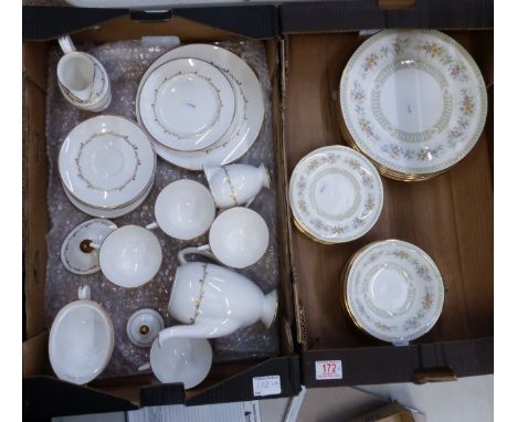 A collection of Minton broadland pattern dinnerware items to include 6 dinner plates, 6 side plates &amp; 6 cereal bowls toge