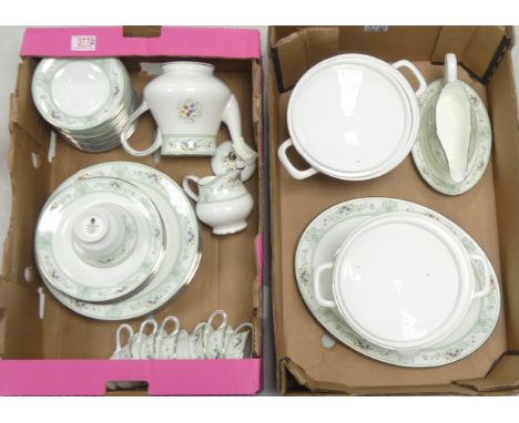 Wedgwood  'Agincourt' R4471 Tea/Dinner Set Including Teapot, Six Tea Cups, Six Saucers, Twelve Side Plates, Milk Jug, Sugar B