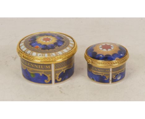 Royal Worcester 'To Celebrate The Millennium' Musical Box and a Pill Box(2)