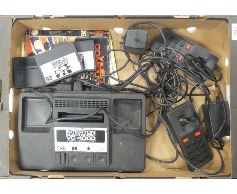 Interton Electronic - A vintage Interton Electronic VC 4000 video computer system with power lead, two game controllers and t