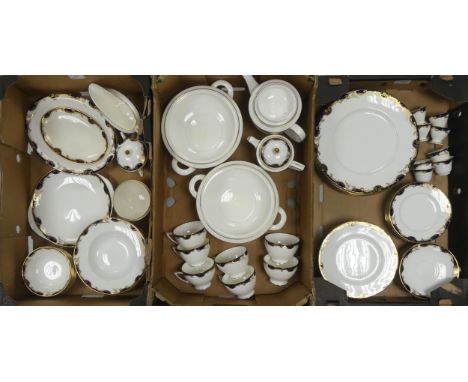 Minton 'Versailles' H5285 Part Tea/Dinner Set to include Teapot, Sandwich Plate, Dinner Plates, Side Plates, Egg Cups, Soup T
