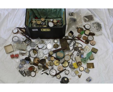 A large quantity of watch parts &amp; tools etc 