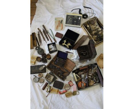 A large quantity of vintage watch makers tools &amp; accessories etc 
