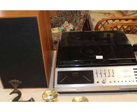 A vintage Hanimex record deck & 8 track player with speakers in GWOUnable to post 