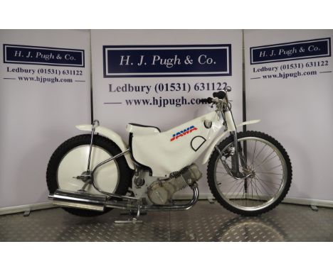 Jawa Speedway motorcycle. 2000Frame - Jawa (Czechoslovakia)Engine - Jawa 500cc SOHC 888-5, 66 bhp and 12000 rpm. Engine No. 8