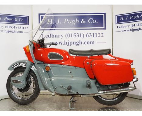 Ariel Leader motorcycle. 1959. 250cc. Frame No. T2759/A Engine No. T2759/A Comes with owners guide and old invoices. Keys. Re