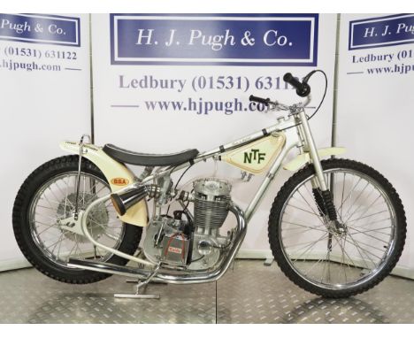 N.T.F-BSA Speedway motorcycle. 1972.Believed ridden by Alan Grahame.Frame - N.T.F mk. 2 (England), a Rob Norton frame altered