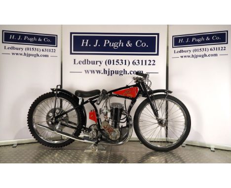 Martin J.A.P Speedway motorcycle. 1932.Believed ridden by Wal Morton.Frame - Martin (England), Rudge design, built under lice