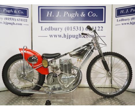 Mattingly-ESO Speedway motorcycle. 1966.Believed ridden by Ron Mountford.Frame - Maur-Matt (England), fitted with standard Ma