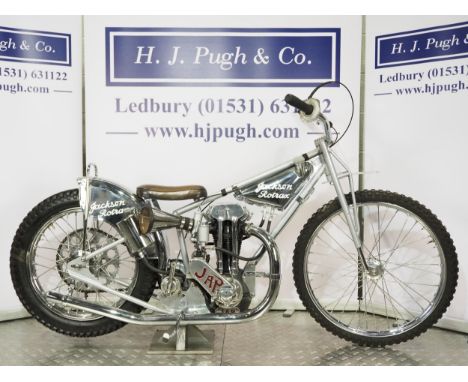 Rotrax-J.A.P Speedway motorcycle. 1965. Believed ridden by Ronnie Genz Frame - Jackson Rotrax (England) Engine - J.A.P 500cc 