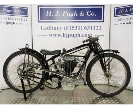Norton Speedway motorcycle. 1930Frame - Norton (England), fitted with Webb dirt track forks Engine - Norton 500cc twin port, 