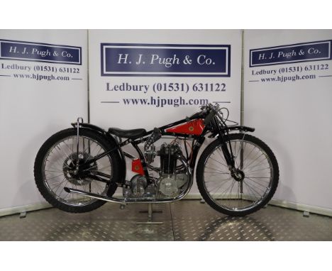 Rudge Speedway motorcycle. 1933Believed ridden by Tommy Croomes.Frame - Rudge DT (England), this was the last of the Rudge DT