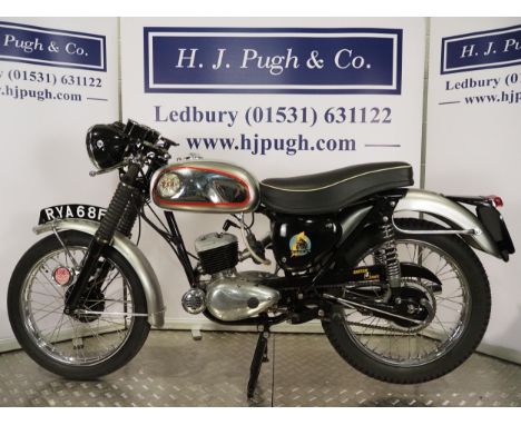 BSA Bantam D14/4/S motorcycle. 1968. 175cc. Engine No. D14B D105 Frame No. D14B D105 Comes with buff logbook and manuals. Reg
