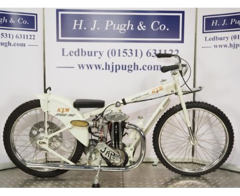 A.J.W-J.A.P Speedway motorcycle. 1950Frame - Speedfox (England), unique type 2Engine - J.A.P 500cc short four, 45 bhp and 600