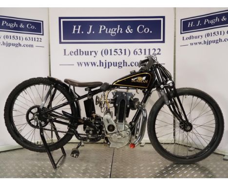 Sunbeam Speedway motorcycle. 1929Believed ridden by Gus Kuhn.Frame - Sunbeam mk. 1 (England), in standard form, with Druid si