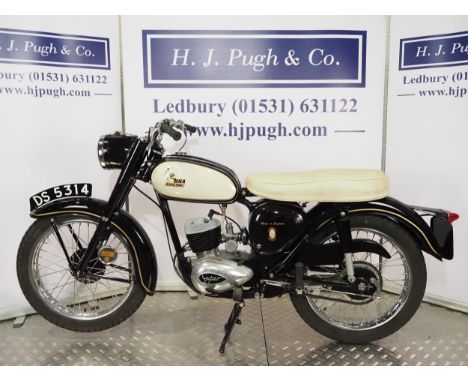 BSA Bantam D7 motorcycle. 1960. 175cc. Frame No. D7 15057 Engine No. ED7 B13226 Reg. DS 5314. V5