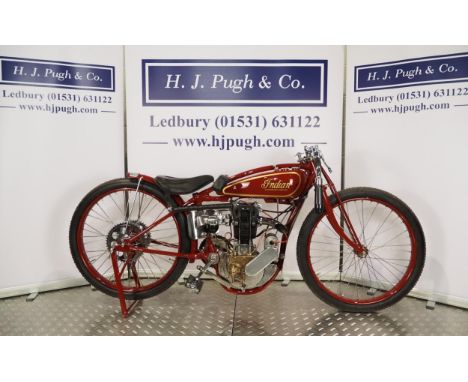 Indian Speedway motorcycle. 1927Owned and ridden by Spencer Stratton. Frame - Indian DT (USA), this is believed to be an ex w