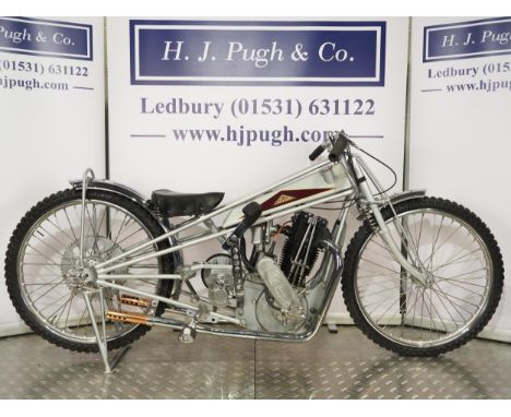 Cotton-Blackburne Speedway motorcycle. 1929Believed raced by J.H Law. The bike comes with original rider entry post cards. Fr