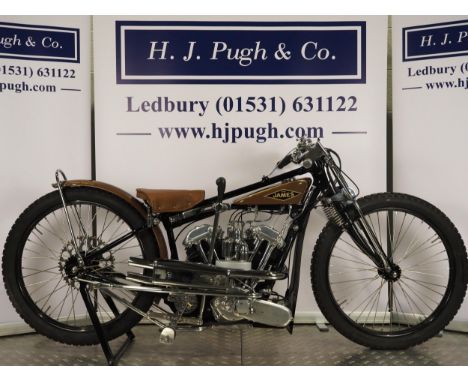 James Speedway motorcycle. 1930. Believed ridden by Norman Humphrey.Frame - James (England) B6 Speedway model Engine - James 