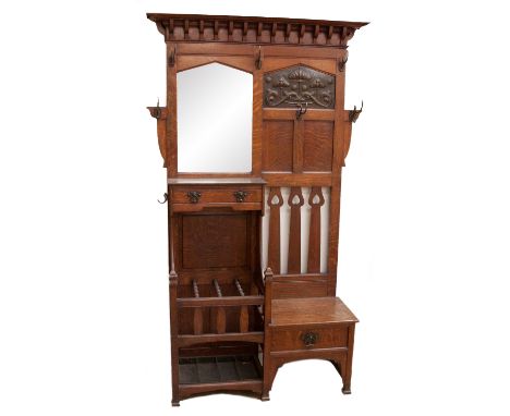 Dollhouse Miniature Victorian Mahogany Mirrored Armoire with Cane Insets 