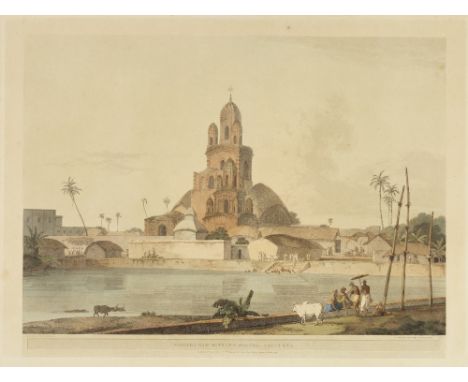 Thomas Daniell, RA (1749-1840) and William Daniell, RA (British, 1769-1837)'The Council House, Calcutta'; 'Govinda Ram Mittee
