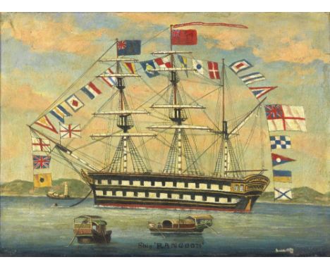 Nam TingThe British ship Rangoon off the China coast inscribed 'Ship RANGOON' (lower centre), inscribed 'Nam.Ting/Ship-portra