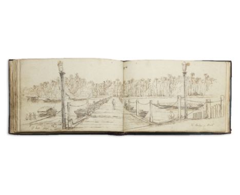Andrew Nicholl RHA (Irish, 1804-1886), circa 1846An album of approximately 45 sketches including views from Malta, Gibraltar,