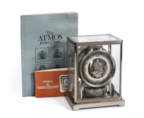 A Limited Edition Atmos Clock to Celebrate Silver Jubilee of Her Majesty Queen Elizabeth II, signed Jaeger LeCoultre, limited