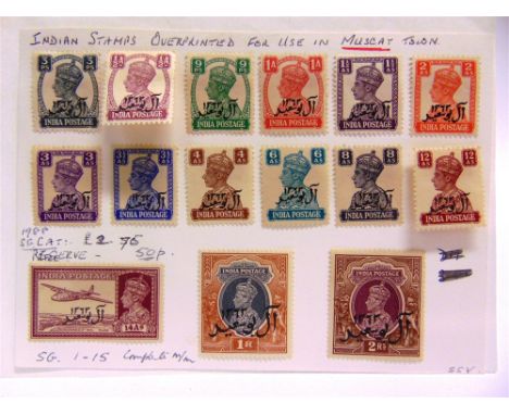 STAMPS - AN INDIA COLLECTION  QV and later, including over-prints and revenues, (two ring-binders and loose leaves).