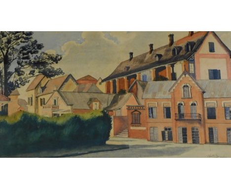 20thC School. Croyland Bridge, pencil sketch, dated 30/8/88, unsigned, 24cm x 29cm, an interior scene, nude figures and house