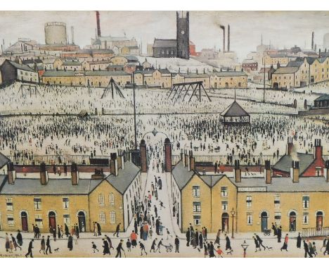 Laurence Stephen Lowry (1887-1971). Britain at Play, artist signed limited edition print, PBC blind stamp, signed to the moun