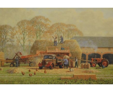 Robin Wheeldon (b.1945). Grain Merchants, artist signed, limited edition print, 84/750, signed and numbered to the mount, 30c