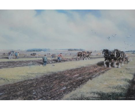 Martin Spencer Coleman (b.1952). The Ploughing Match, artist signed limited edition print no. 450/500, signed and numbered to