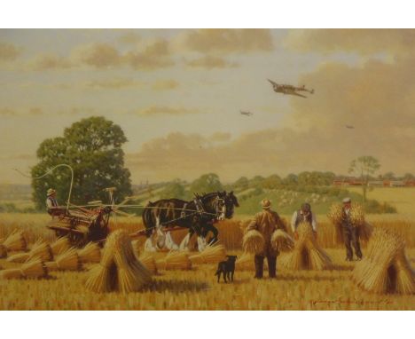 Robin Wheeldon (b.1945). Hampdens, artist signed, limited edition print, 104/250, signed and numbered to the mount, 30cm x 42