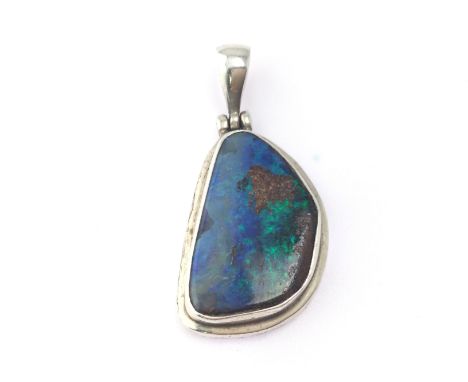 An opal pendant approximately 45mm tall. Postage A