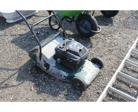 A Hayter Harrier 48 petrol lawnmower with rear roller